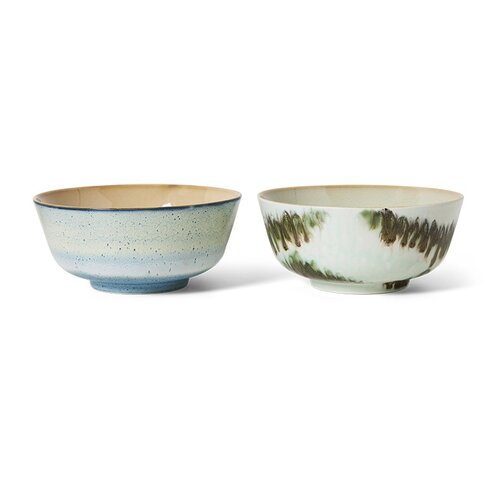 HKLiving 70s ramen bowls minimalist - set van 2