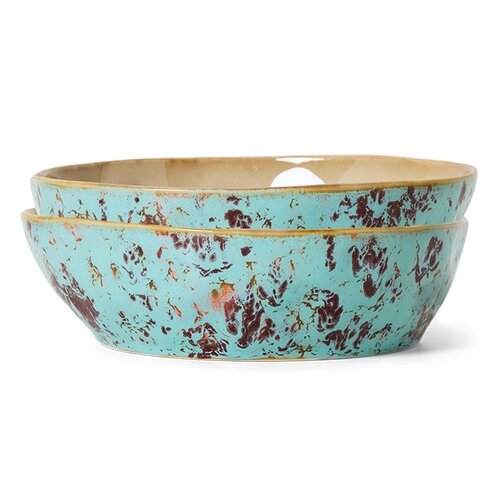 HKLiving 70s pasta bowls patina - set van 2
