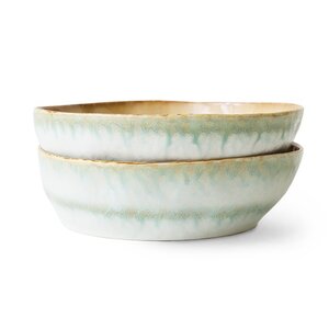 HKLiving 70s pasta bowls petal - set van 2