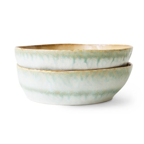 HKLiving 70s pasta bowls petal - set van 2