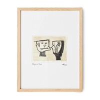 Marty and kosso ingekaderd kunstwerk 34 x 44 cm