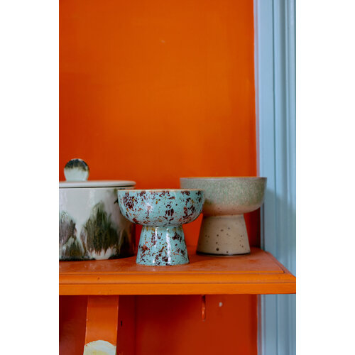 HKLiving 70s tapas bowl op voet S patina