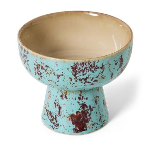 HKLiving 70s tapas bowl op voet S patina