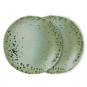 HKLiving 70s assiette à petit-déjeuner fleck Ø 22 - lot de 2
