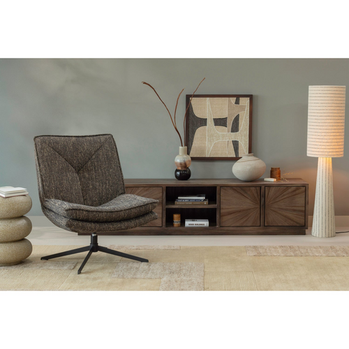WOOOD Sun tv meubel met open vak recycled teak bruin