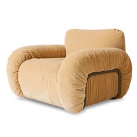 Arc lounge fauteuil frame ash royal velvet cream