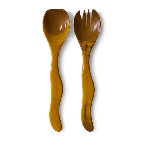 HKLiving Saladebestek ochre - set van 2 HKLiving Saladebestek ochre - set van 2