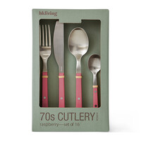 70s bestek: raspberry – set van 16