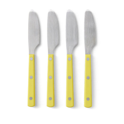 HKLiving 70s bestek: butter knives lemon - set van 4 HKLiving 70s bestek: butter knives lemon - set van 4