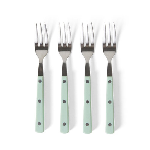HKLiving 70s bestek: dessert forks mint - set van 4 HKLiving 70s bestek: dessert forks mint - set van 4