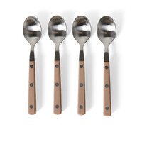 70s bestek: tea spoons taupe  - set van 4