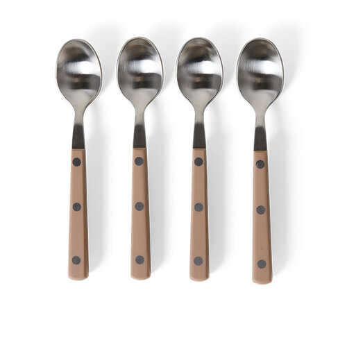 HKLiving 70s bestek: tea spoons taupe  - set van 4