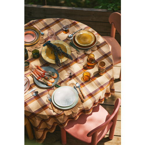 HKLiving 70s eetbord Mineral Ø 29 cm - set van 2 (nieuwe versie)