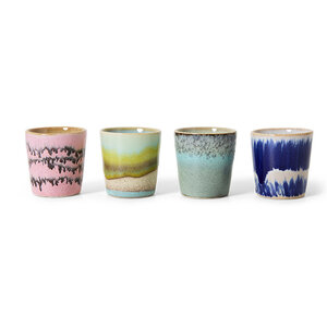 HKLiving 70s coquetiers vibrance - lot de 4