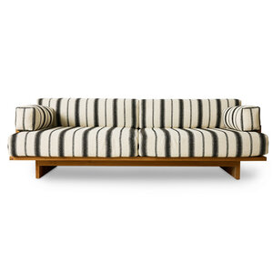 HKLiving Outdoor canapé en teck chalkstripe