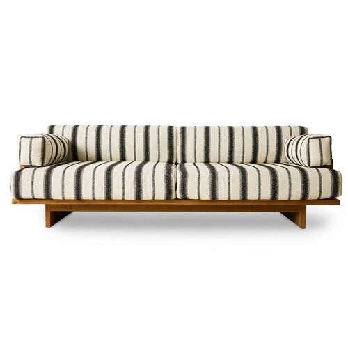 HKLiving Outdoor sofa teak chalkstripe