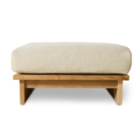 Outdoor poef teak natural