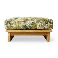 Outdoor poef teak botanical