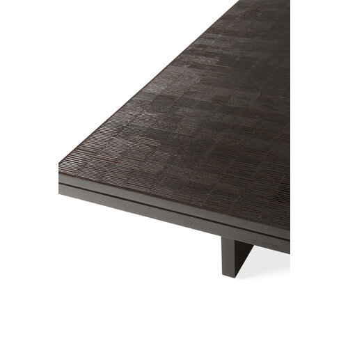 Ethnicraft Grooves koffietafel rechthoekig teak zwart