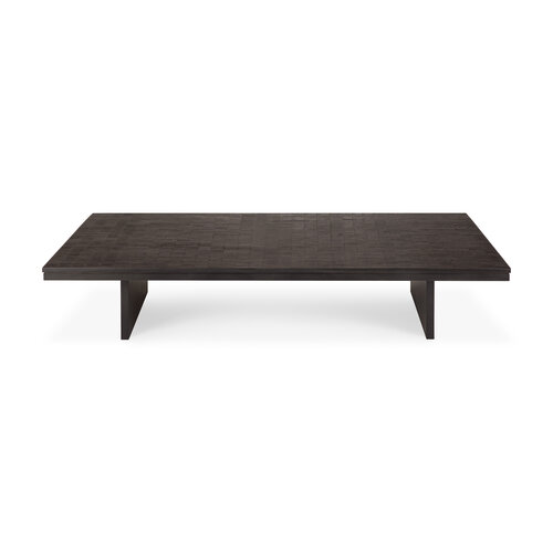 Ethnicraft Grooves koffietafel rechthoekig teak zwart