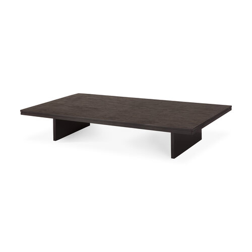 Ethnicraft Grooves koffietafel rechthoekig teak zwart