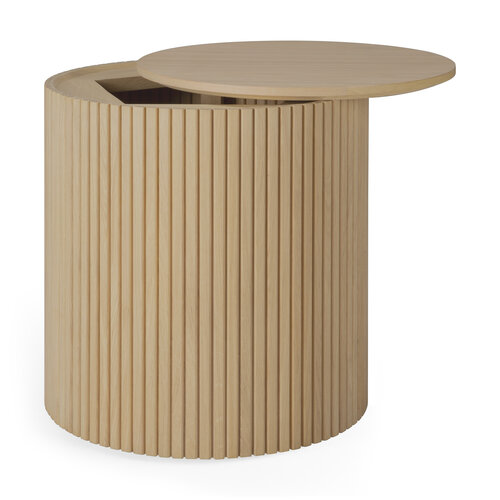 Ethnicraft Roller Max bijzettafel eik Ø 40