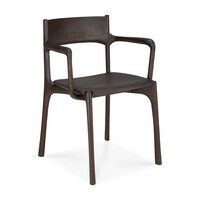 PI armstoel teak donkerbruin