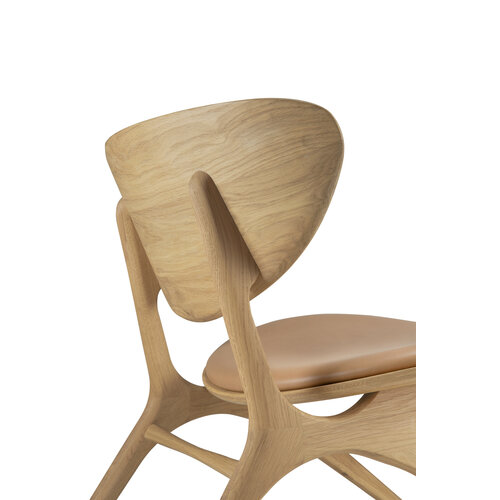 Ethnicraft Eye lounge chair eik gestoffeerd Sienna leather