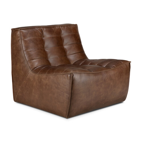 Ethnicraft N701 sofa eenzit leder chestnut