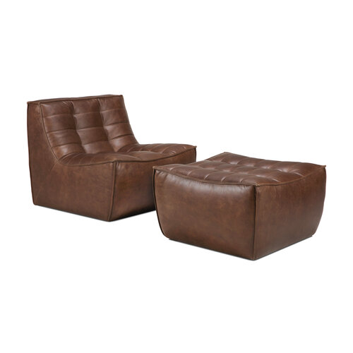 Ethnicraft N701 sofa eenzit leder chestnut