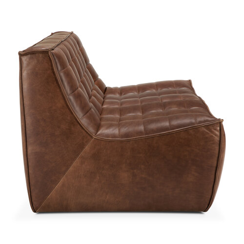 Ethnicraft N701 sofa tweezit leder Chestnut