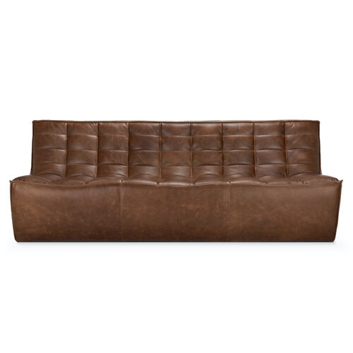 Ethnicraft N701 sofa driezit leder Chestnut
