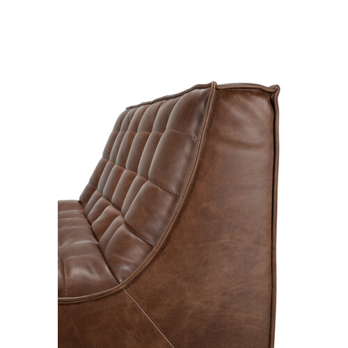 Ethnicraft N701 sofa rond hoekelement leder Chestnut