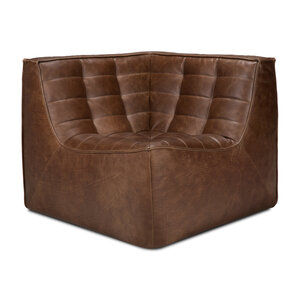 Ethnicraft N701 sofa hoekelement leder Chestnut