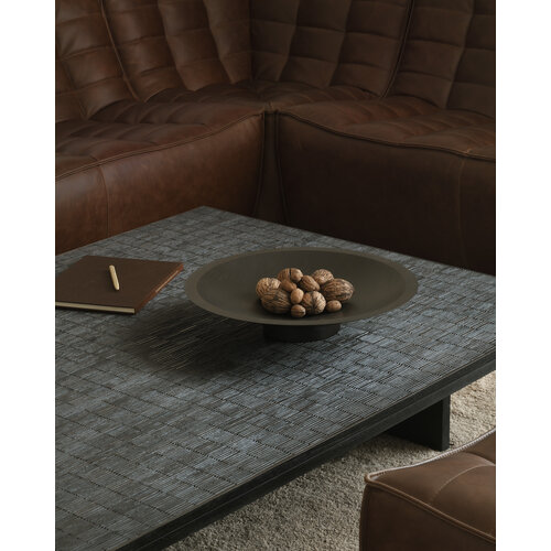 Ethnicraft N701 poef  lederChestnut