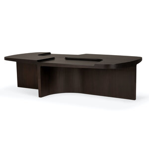 Ethnicraft Brutalist table basse rectangulaire en acajou rose brown