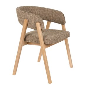 Zuiver Bright chaise de salle à manger avec accoudoirs brun Zuiver Bright chaise de salle à manger avec accoudoirs brun