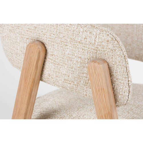 Zuiver Bright eetkamerstoel met armleuningen beige