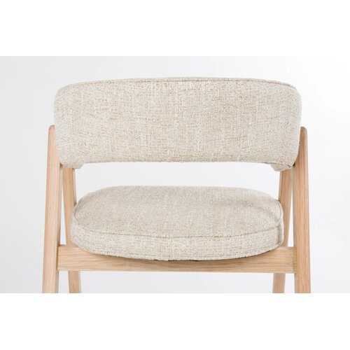 Zuiver Bright eetkamerstoel met armleuningen beige