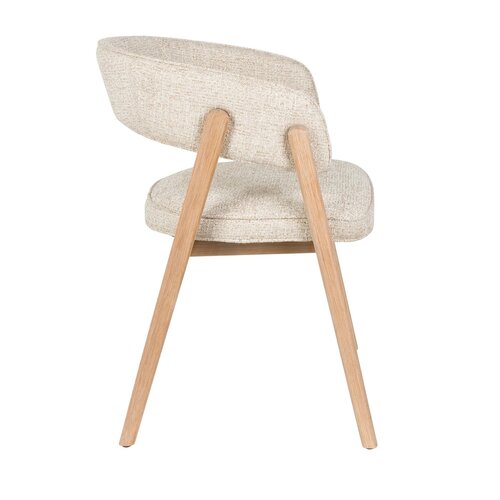 Zuiver Bright eetkamerstoel met armleuningen beige