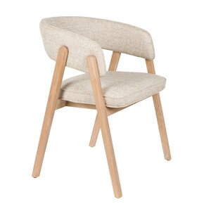 Zuiver Bright chaise de salle à manger avec accoudoirs beige
