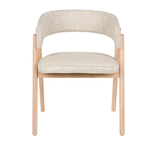 Zuiver Bright eetkamerstoel met armleuningen beige