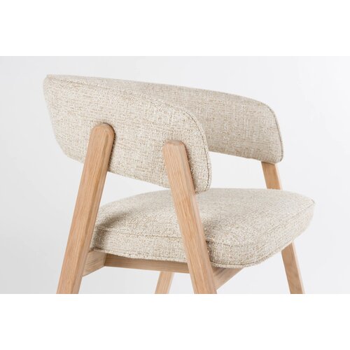 Zuiver Bright eetkamerstoel met armleuningen beige
