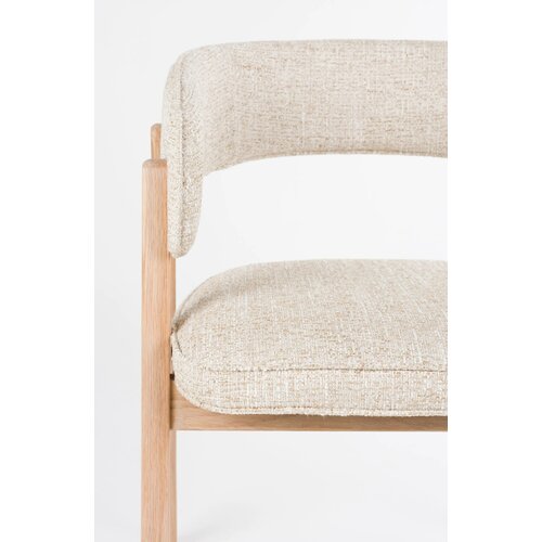Zuiver Bright eetkamerstoel met armleuningen beige