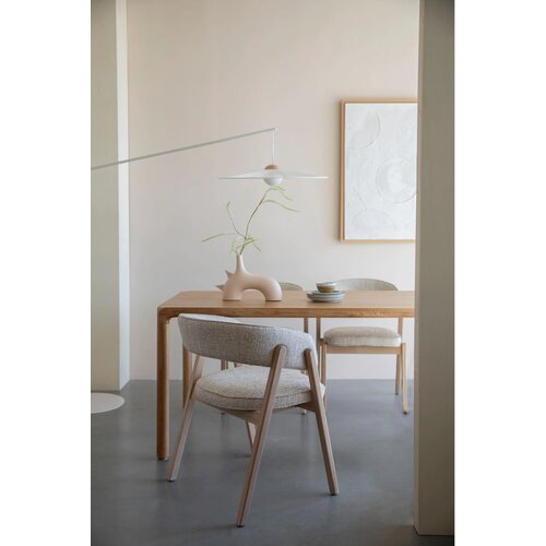 Zuiver Bright eetkamerstoel met armleuningen beige