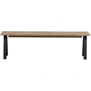 WOOOD Tablo banc de salle à manger fingerglass 160 cm (chêne + pied utrecht) WOOOD Tablo banc de salle à manger fingerglass 160 cm (chêne + pied utrecht)