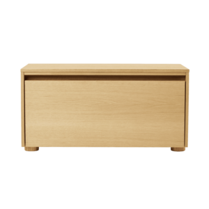Umage Hideaway banc de rangement en chêne - porte abattante en bois