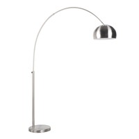 Metal bow vloerlamp geborsteld metaal