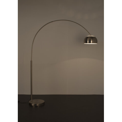 Metal bow vloerlamp geborsteld metaal
