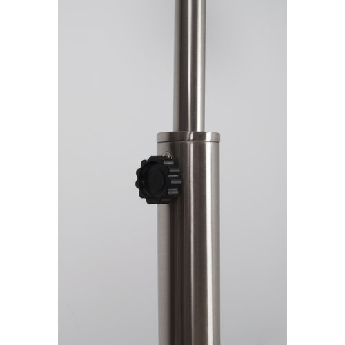 Metal bow vloerlamp geborsteld metaal